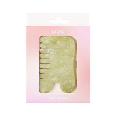KICKS Beauty Gua Sha Comb Green
